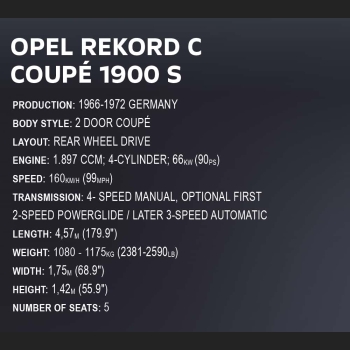 Opel Rekord C Coupe 2415 kl. - Executive Edition 1:12